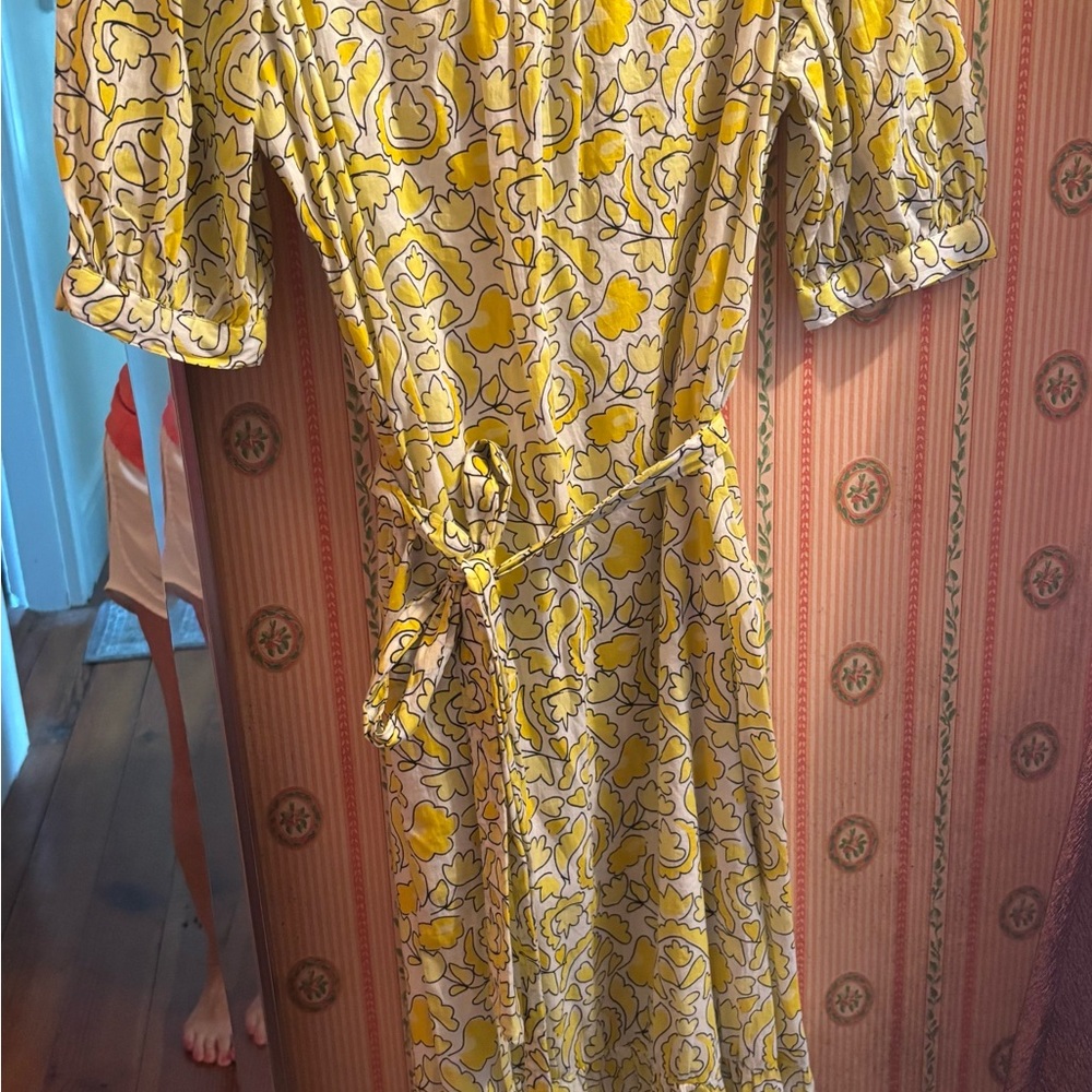 Yellow Floral Women's Dress